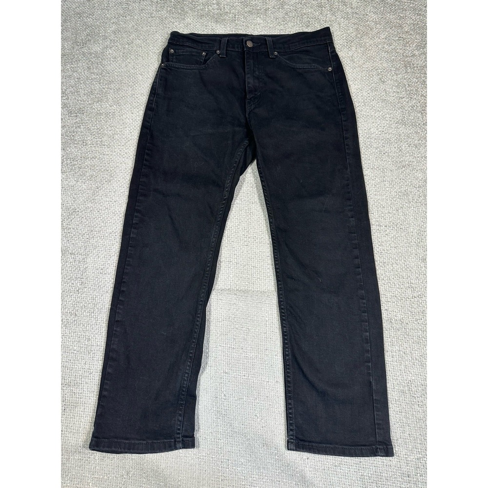 Levis 505 Mens 32x28 Black Straight Leg Stretch